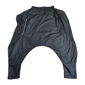 Marigold Shadows Black Pants Pleather Drop Crotch Corporate Goth High Waisted